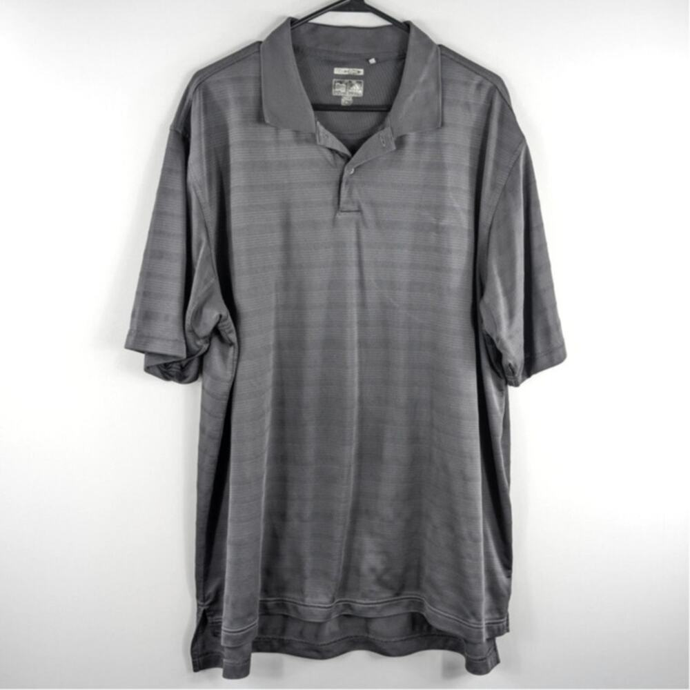 Adidas ClimaCool XL Polo Shirt Mens Gray Short Sleeve Performance Golf Athletic